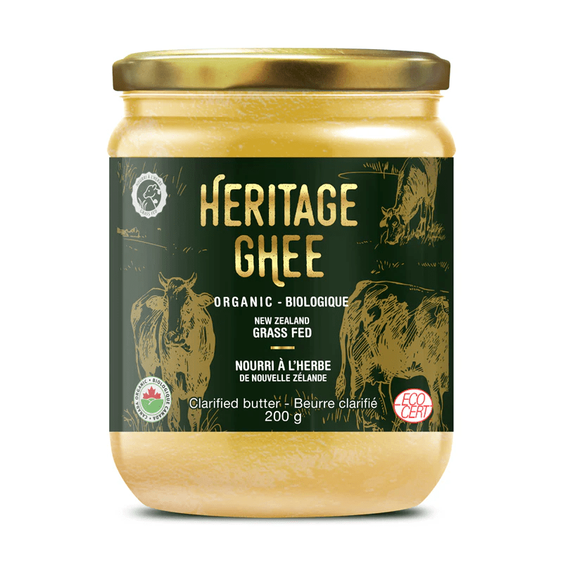 HERITAGE Épicerie Beurre ghee clarifié nourri à l'herbe bio  200g