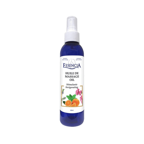 HOMEOCAN Suppléments Huile de massage stimulante (orange douce, romarin Tunisien, menthe poivrée et géranium) 180ml