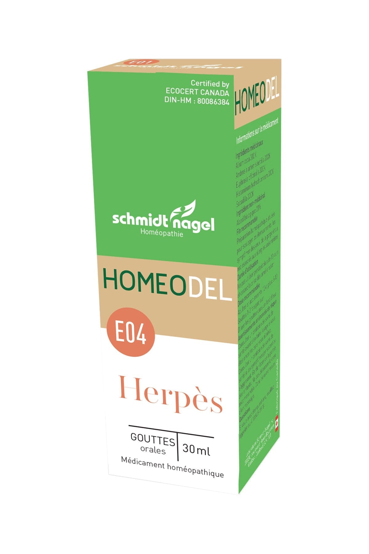 HOMEODEL Suppléments Homeo E04 (feu sauvage / herpes) 30ml