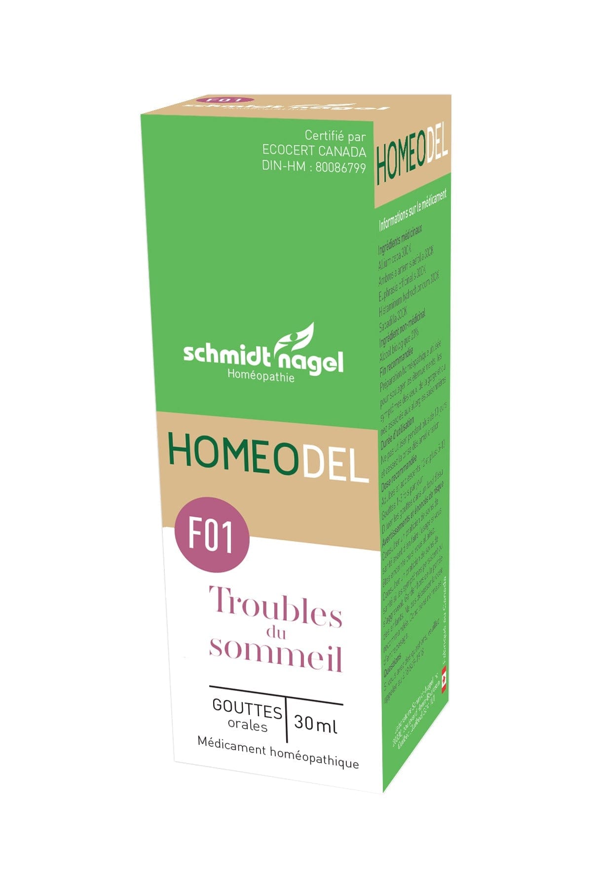HOMEODEL Suppléments Homeo F01 Trouble du sommeil 30ml