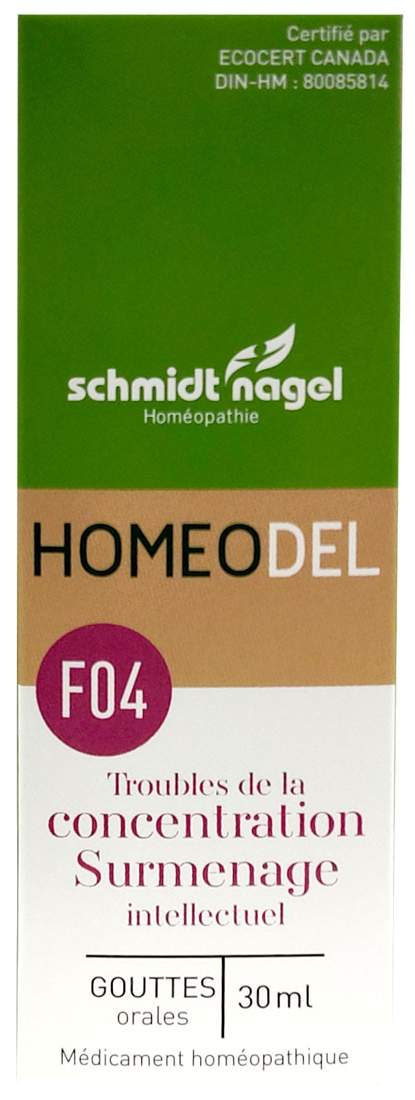 HOMEODEL Suppléments Homeodel F04 (troubles de la concentration et surmenage intellectuelle 30ml