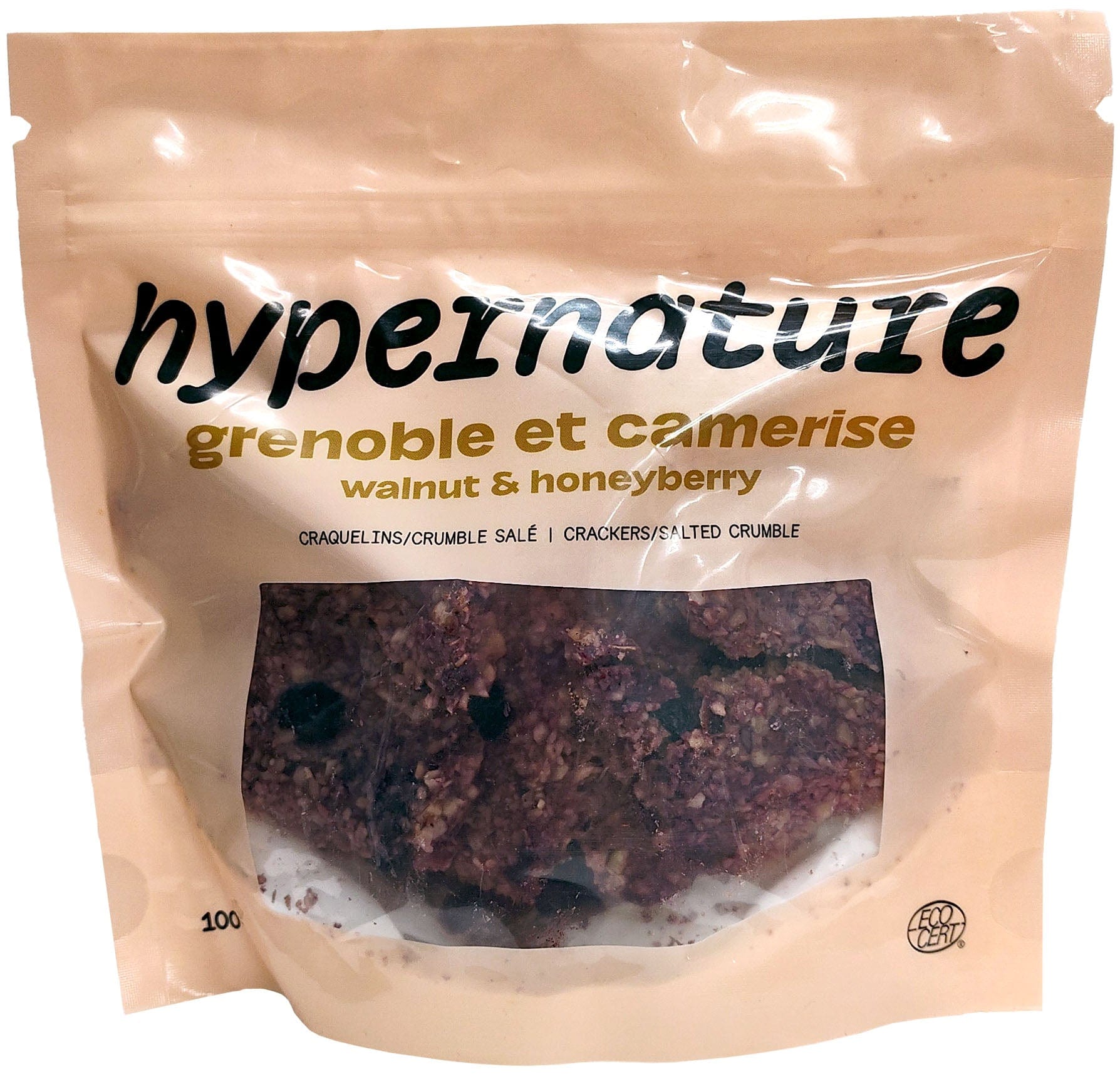 HYPERNATURE Épicerie Craquelins crumble salés au grenoble et camerise 100g