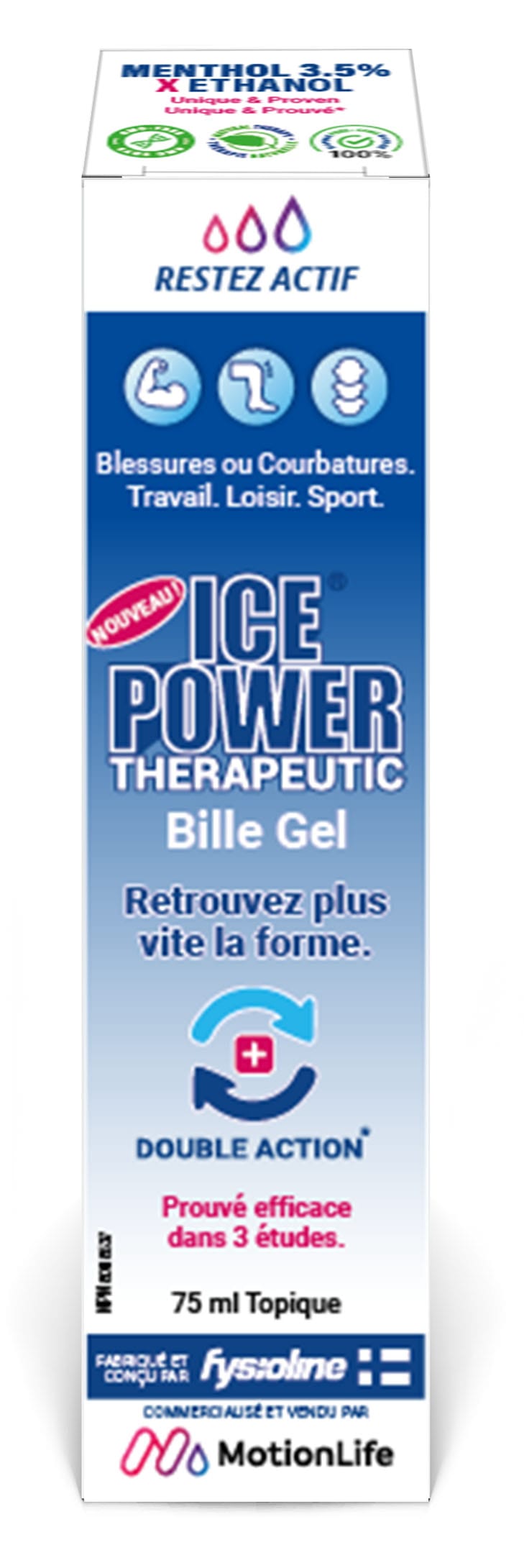 ICEPOWERTHERAPEUTIC Suppléments Bille gel 75ml