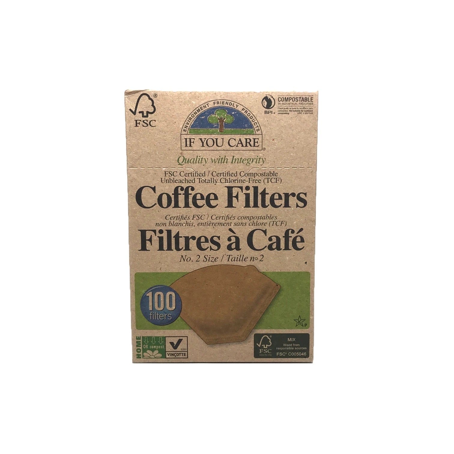 IF YOU CARE Épicerie Filtres à café #2 100un