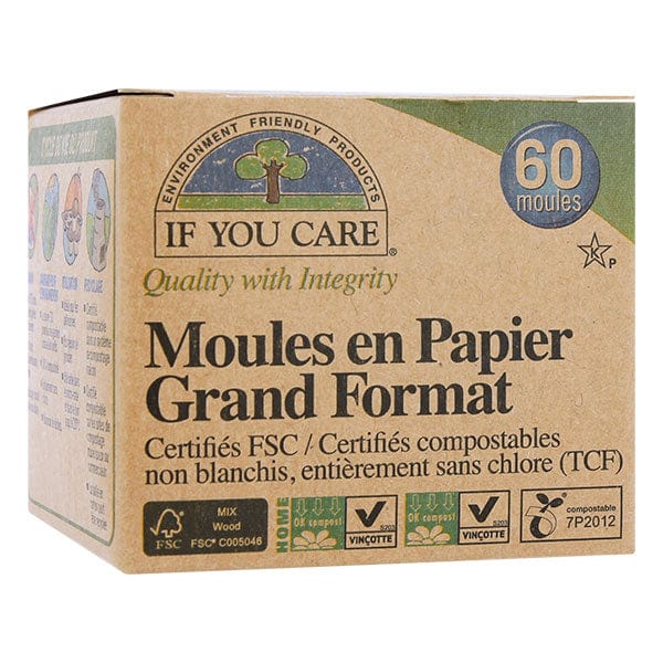 IF YOU CARE Épicerie Moules en papier grand format 60 un