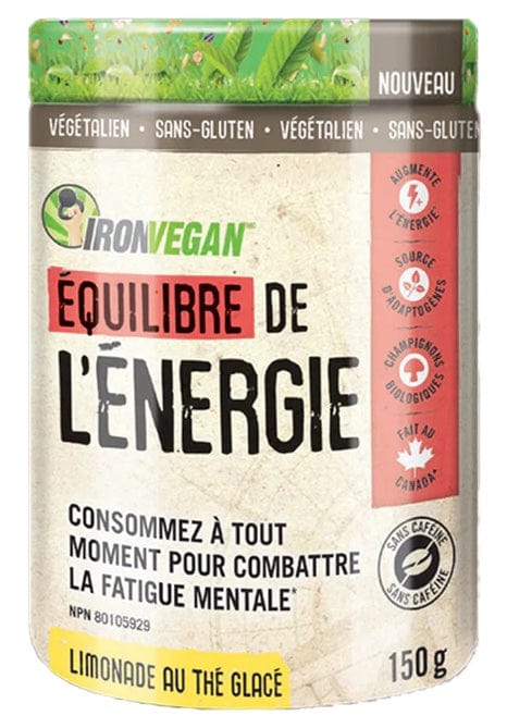 IRON VEGAN Suppléments Équilibre de l'énergie (limonade au thé glacé) 150g