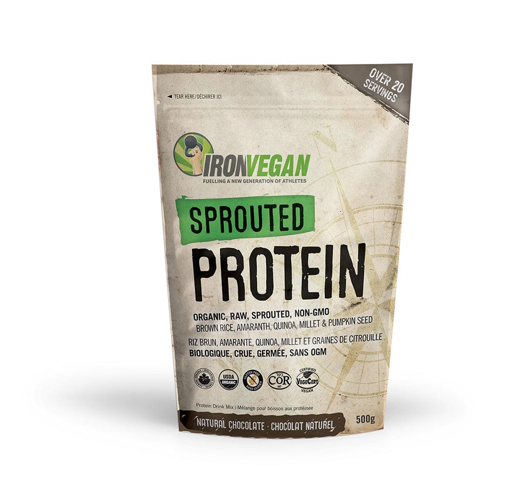 IRON VEGAN Suppléments Protéines germées bio chocolat (20 portions) 500g