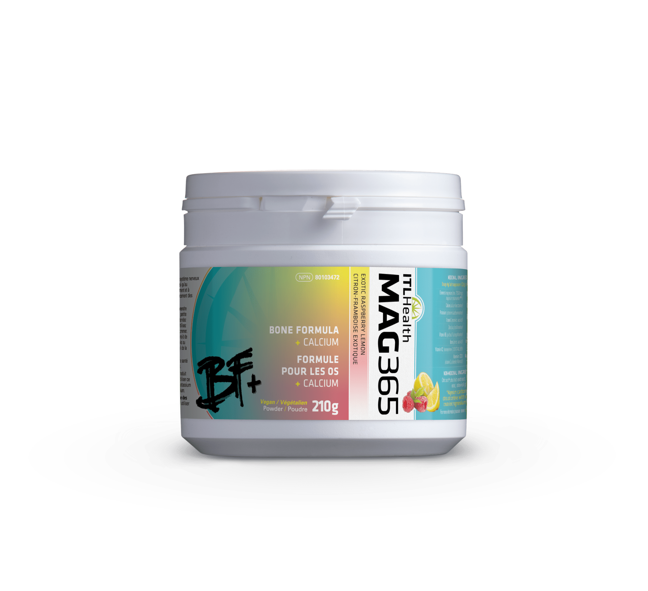 ITL HEALTH Suppléments Mag 365 Magnésium BF plus calcium 210g