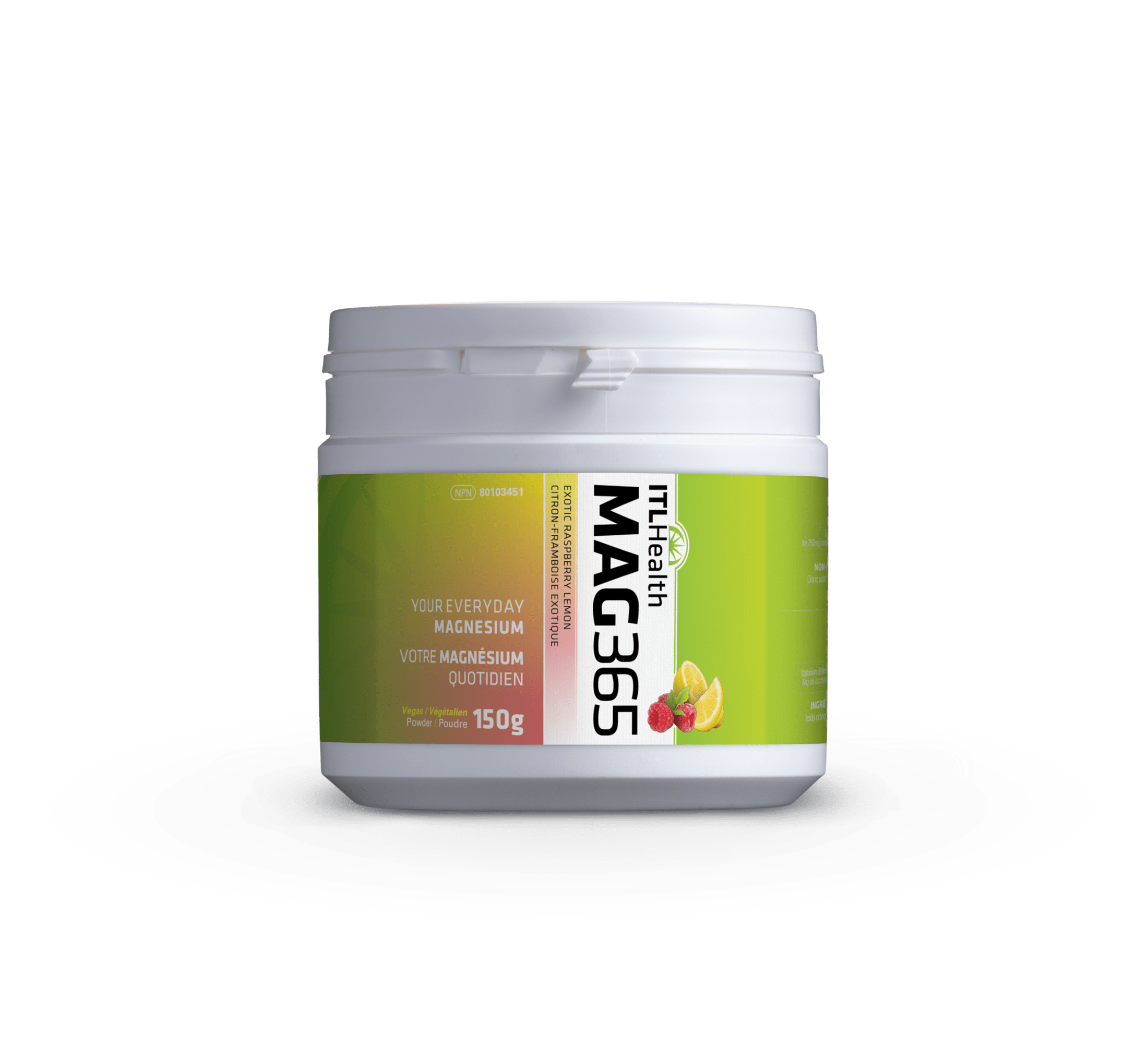 ITL HEALTH Suppléments Mag 365 Magnésium (citron/framboises) 150g