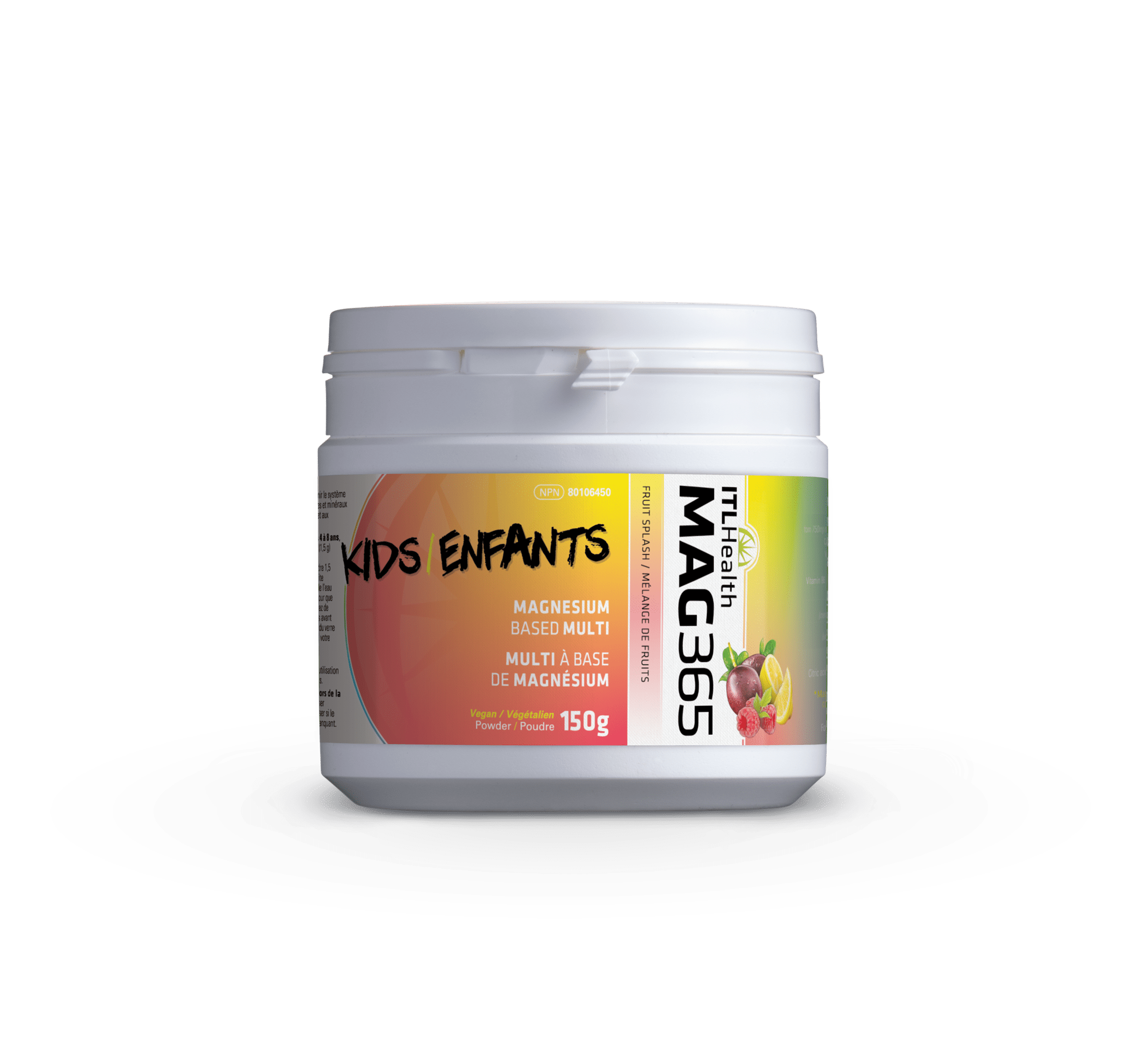 ITL HEALTH Suppléments Mag 365 Magnésium pour enfants  (fruits) 150g