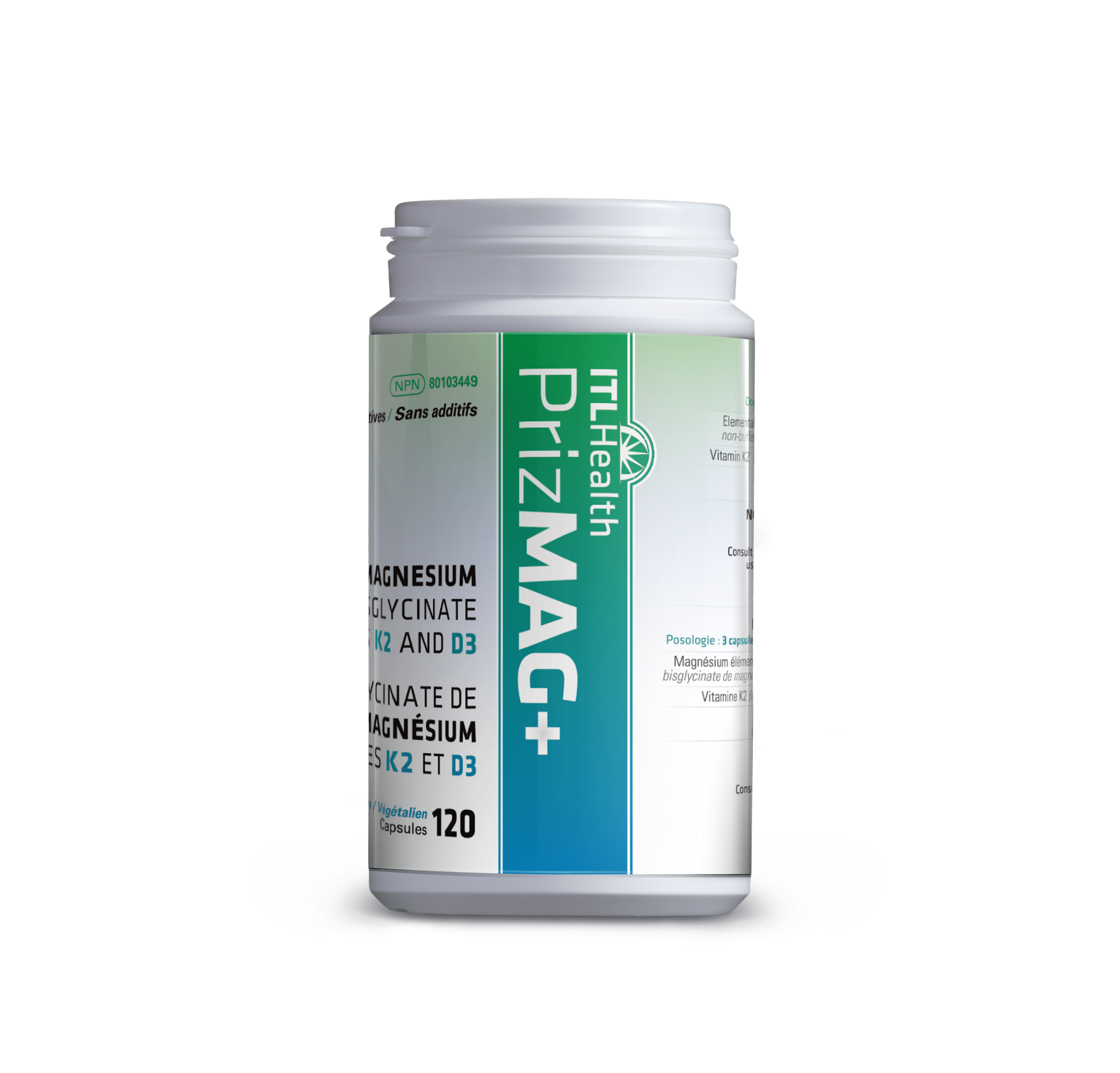 ITL HEALTH Suppléments PrizMag + 120caps
DATE DE PÉREMPTION : 31 JUILLET 2026