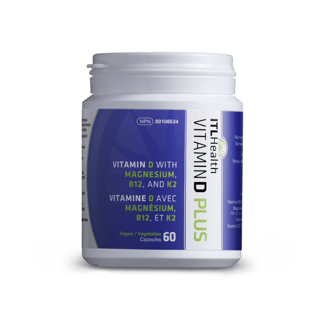ITL HEALTH Suppléments Vital vitamine D plus 60caps
DATE DE PÉREMPTION : 30 SEPTEMBRE 2026