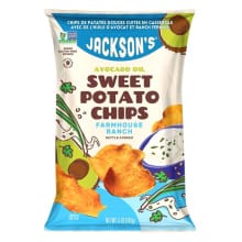 JACKSON'S Épicerie Croustilles de patates douces cuites à la marmite (ranch) 142g