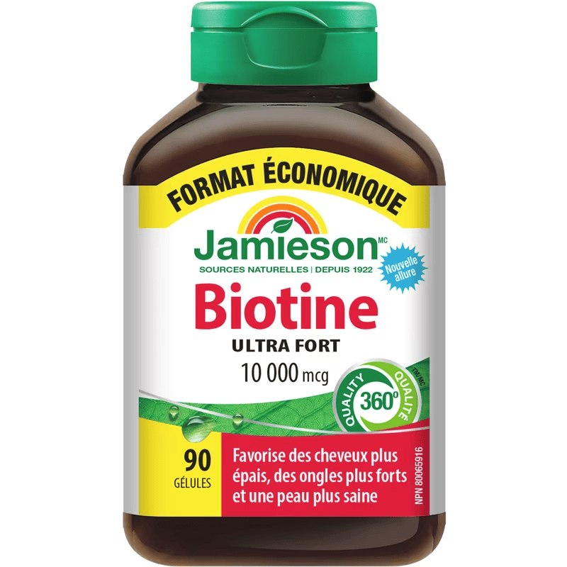 JAMIESON Suppléments Biotine (10 000mcg) 90gels