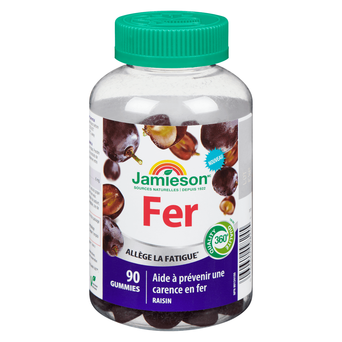 JAMIESON Suppléments Fer gummies (raisins) 90gummies