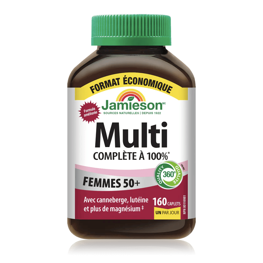 JAMIESON Suppléments Multivitamines complètes femmes 50+ 160comp