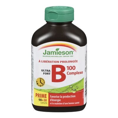 JAMIESON Suppléments Vitamine B complexe 100 ultra-fort Bonus 90+30caps