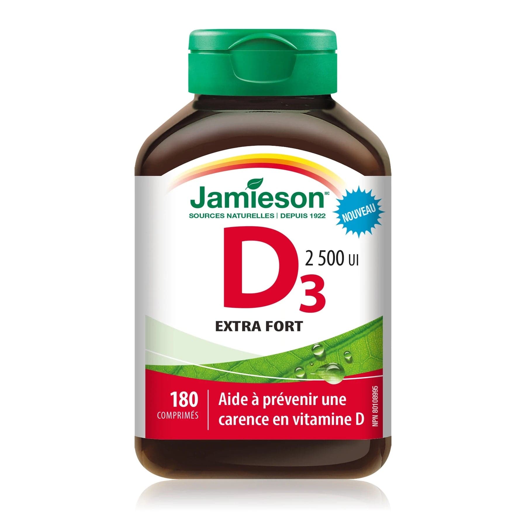 JAMIESON Suppléments Vitamine D3 extra-fort 2500 iu 180comp