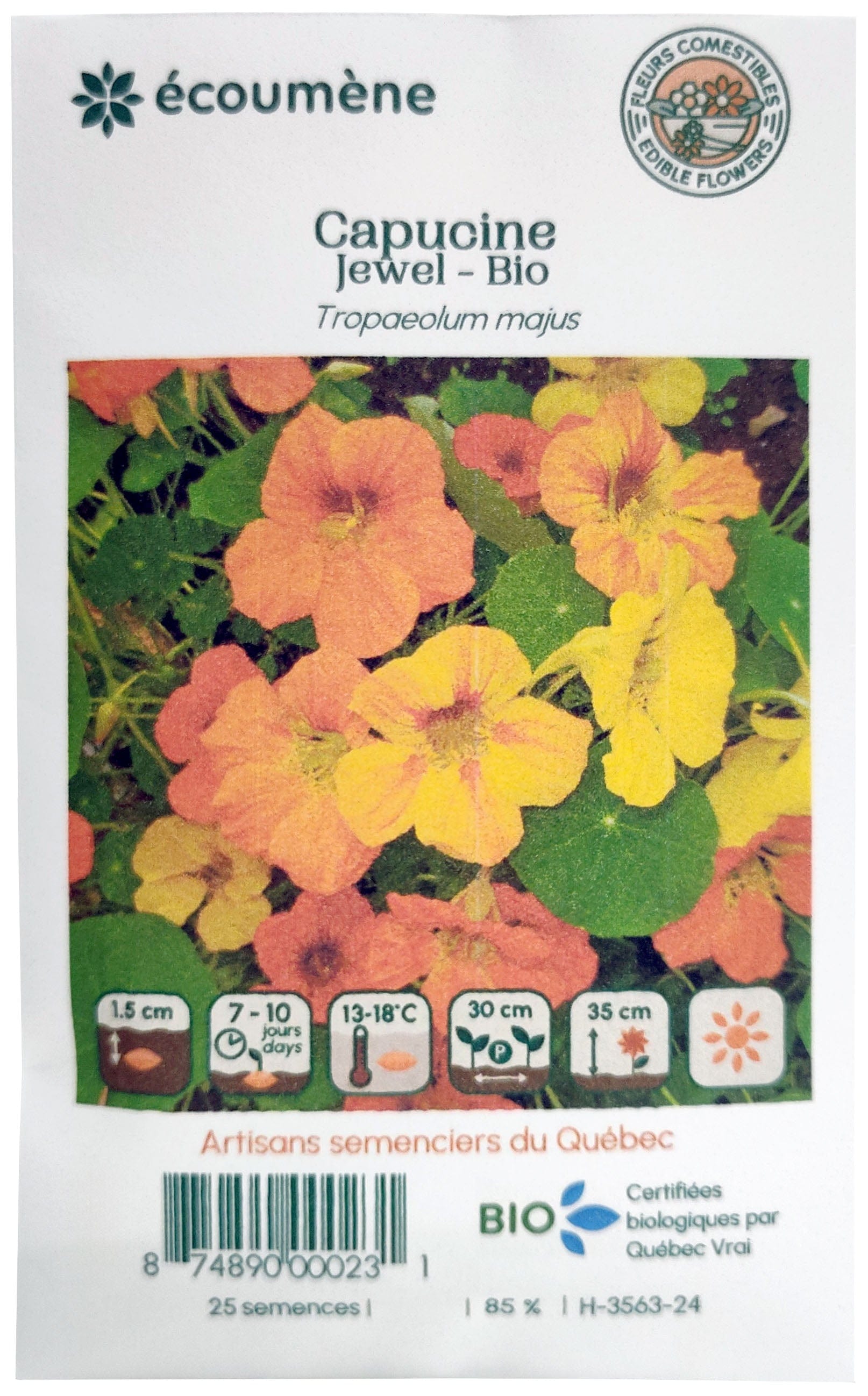 JARDINS DE L'ÉCOUMÈNE Épicerie Semence capucine jewel bio (un)