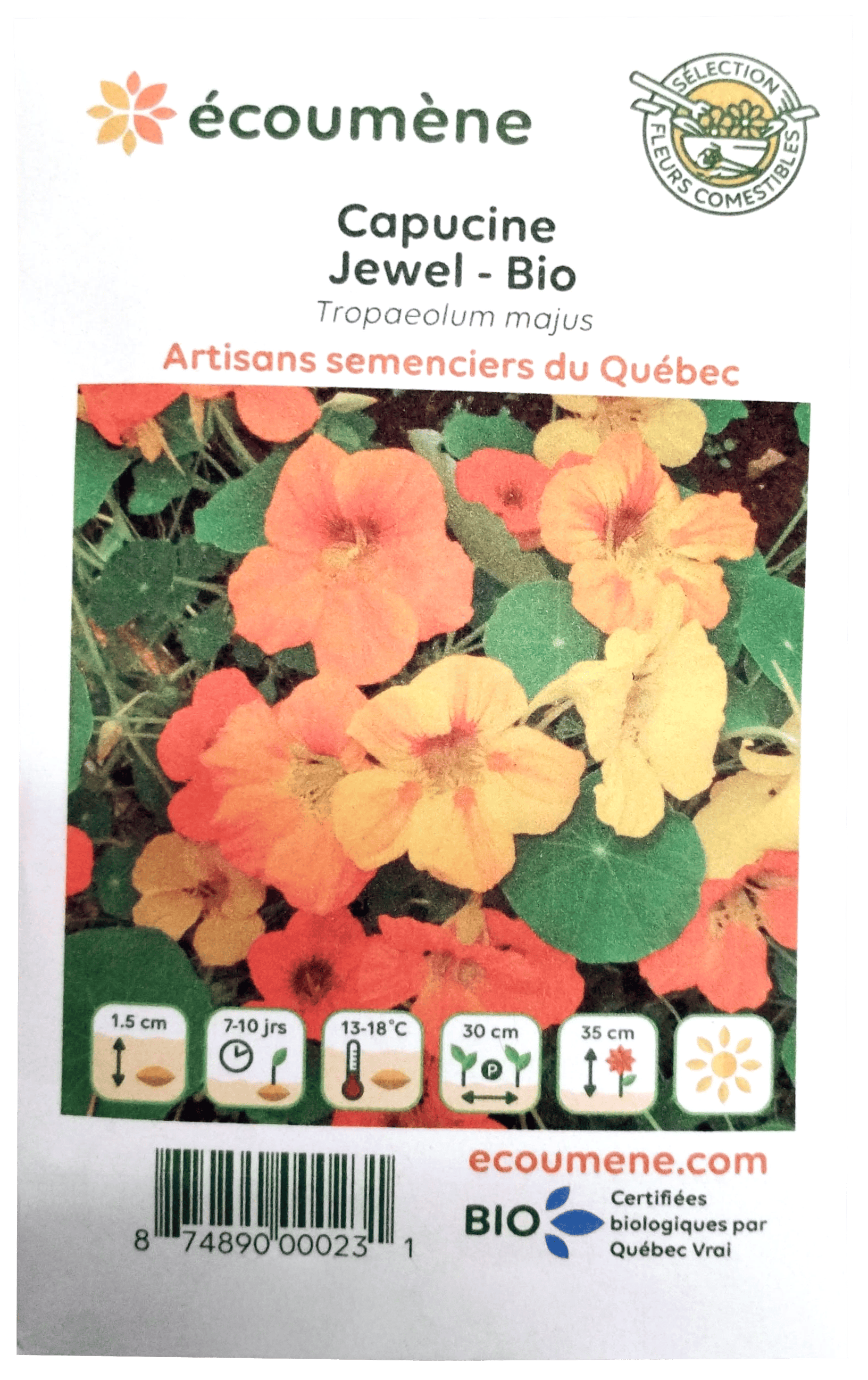 JARDINS DE L'ÉCOUMÈNE Épicerie Semence capucine jewel bio (un)