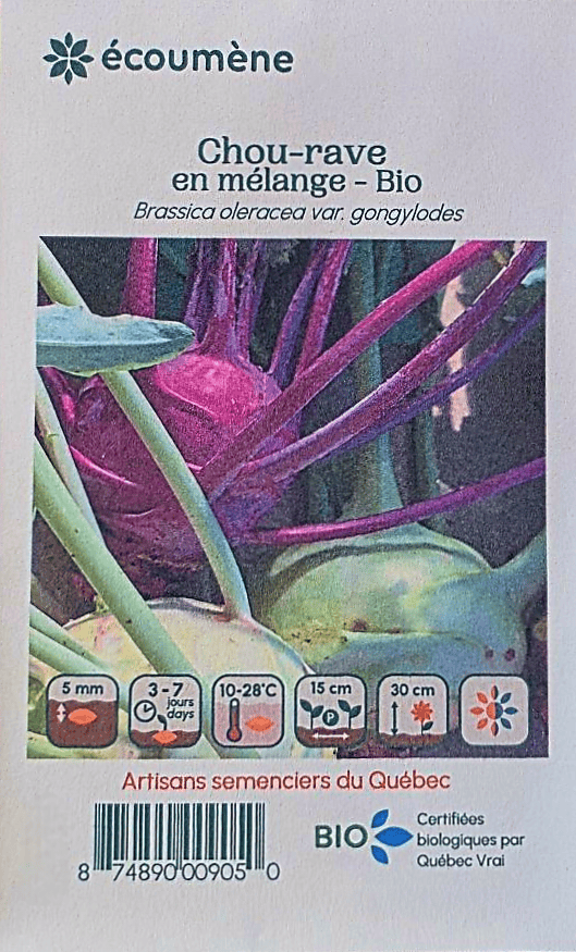 JARDINS DE L'ÉCOUMÈNE Épicerie Semence chou-rave en mélange bio (un)
