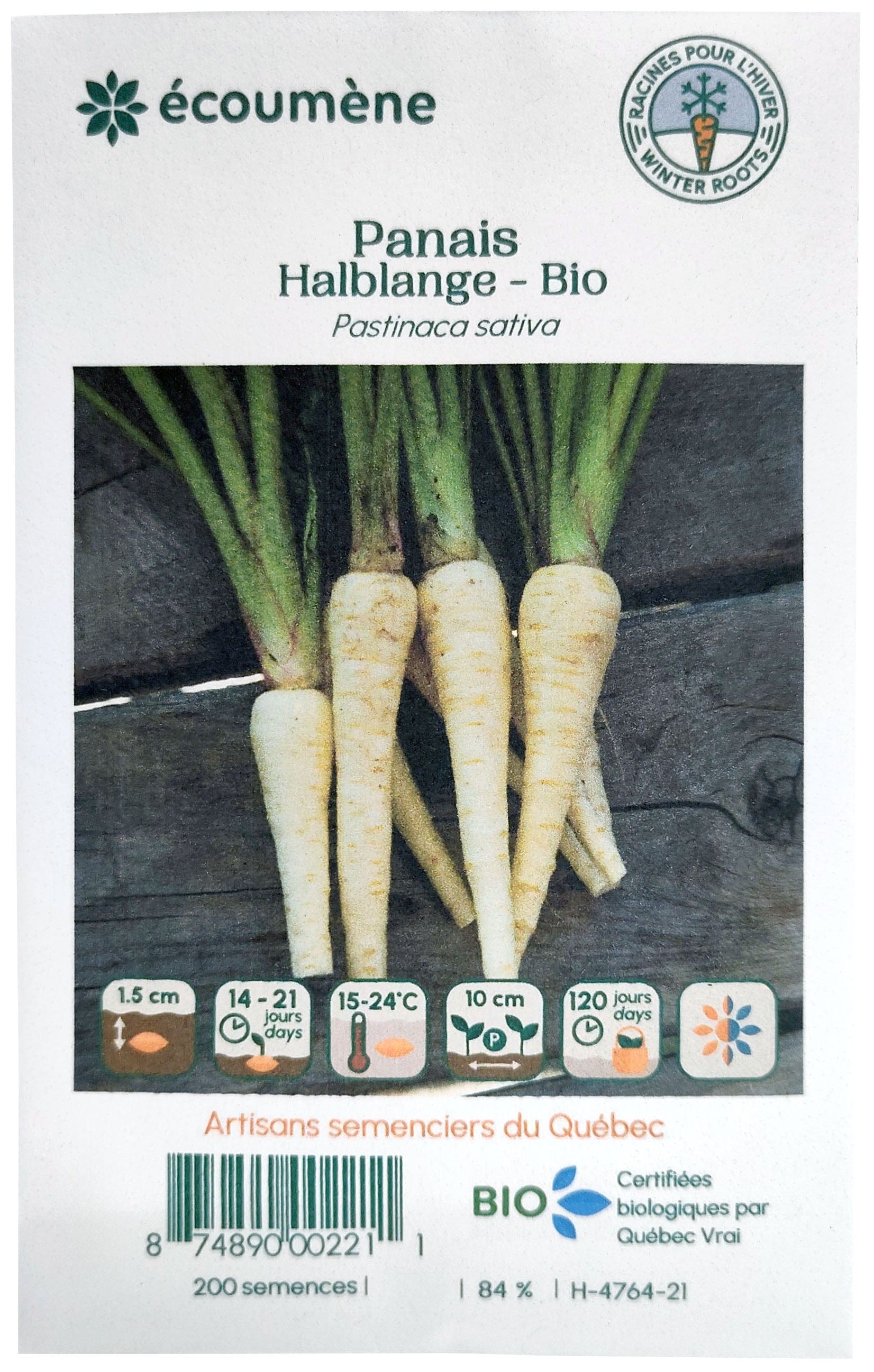 JARDINS DE L'ÉCOUMÈNE Épicerie Semence panais Halblange bio (un)