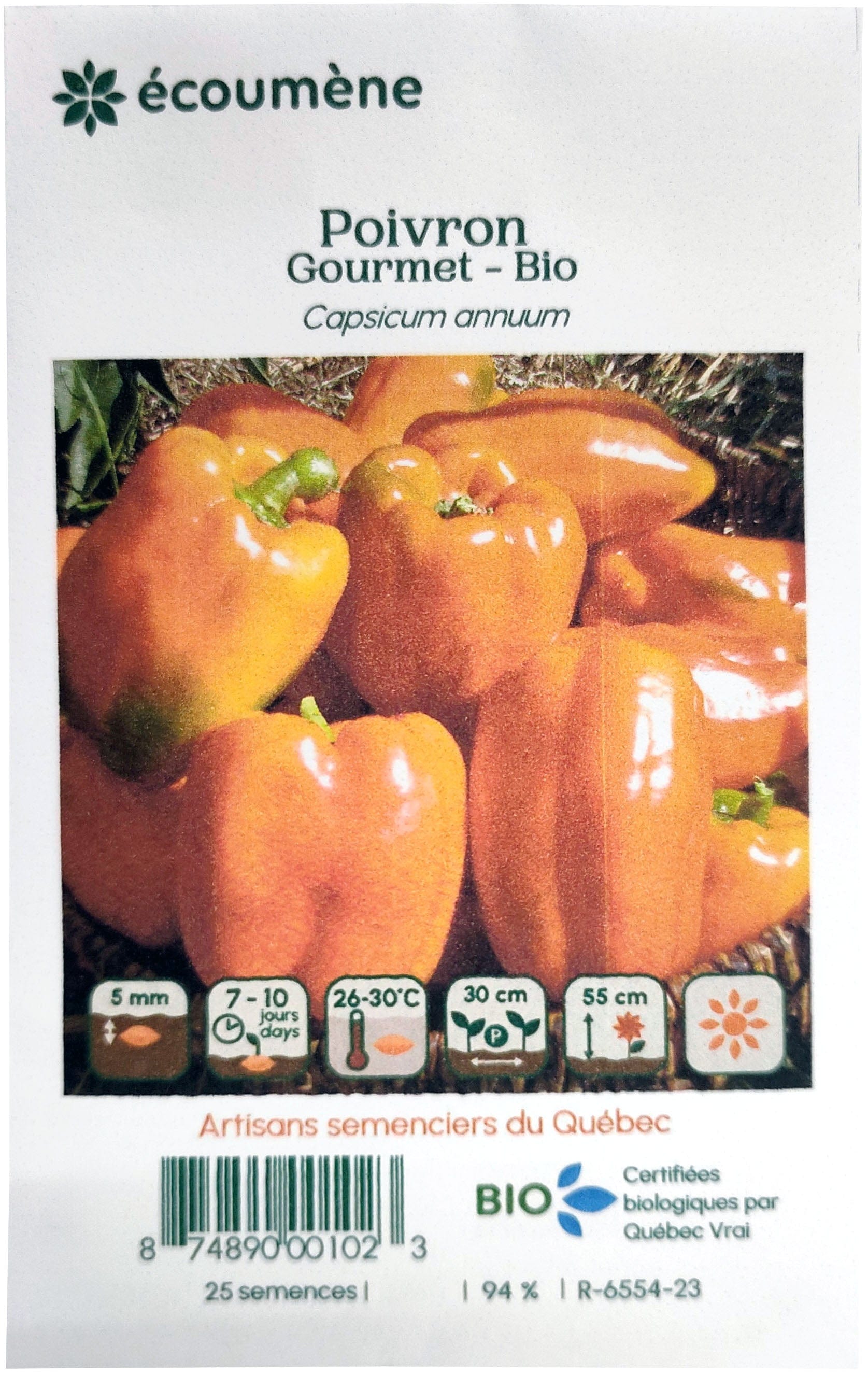 JARDINS DE L'ÉCOUMÈNE Épicerie Semence poivron gourmet bio (un)