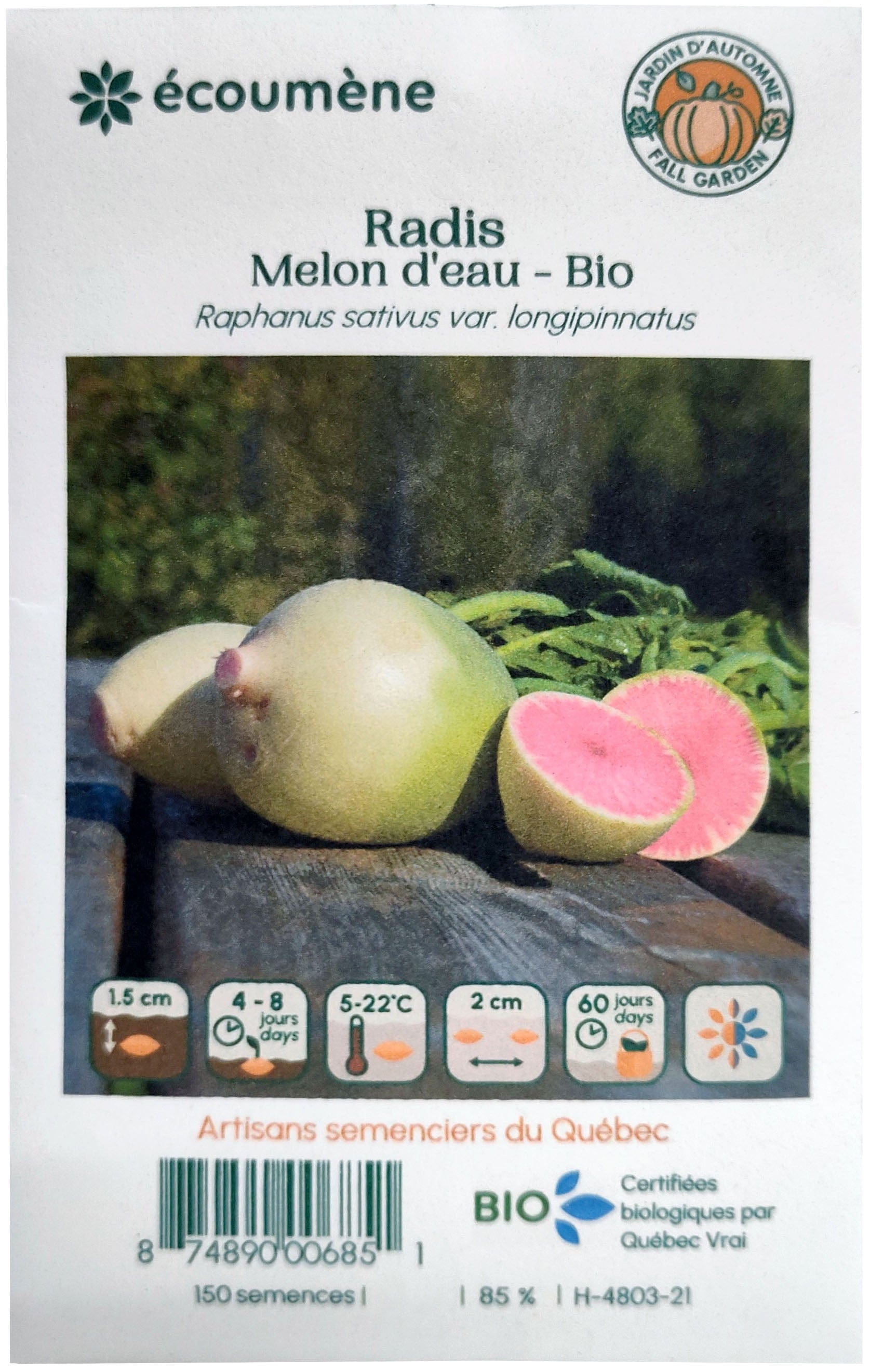 JARDINS DE L'ÉCOUMÈNE Épicerie Semence radis melon d'eau bio (un)