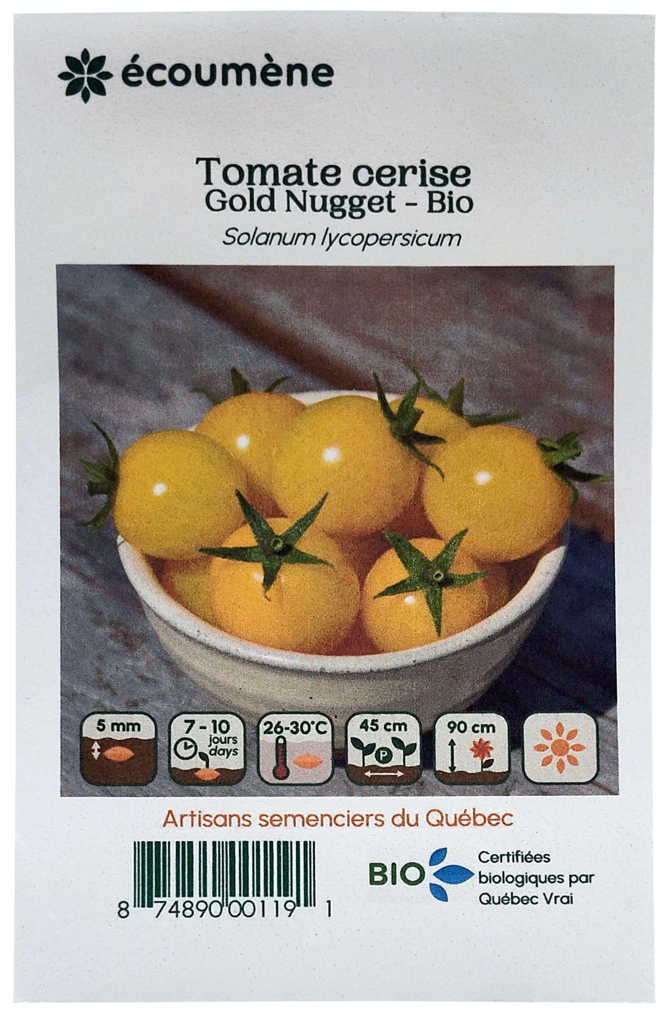 JARDINS DE L'ÉCOUMÈNE Épicerie Semence tomate cerise gold nugget bio (un)