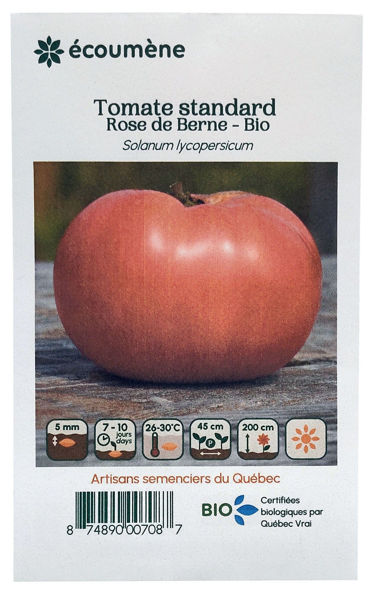 JARDINS DE L'ÉCOUMÈNE Épicerie Semence tomate standard rose en Berne bio (un)
