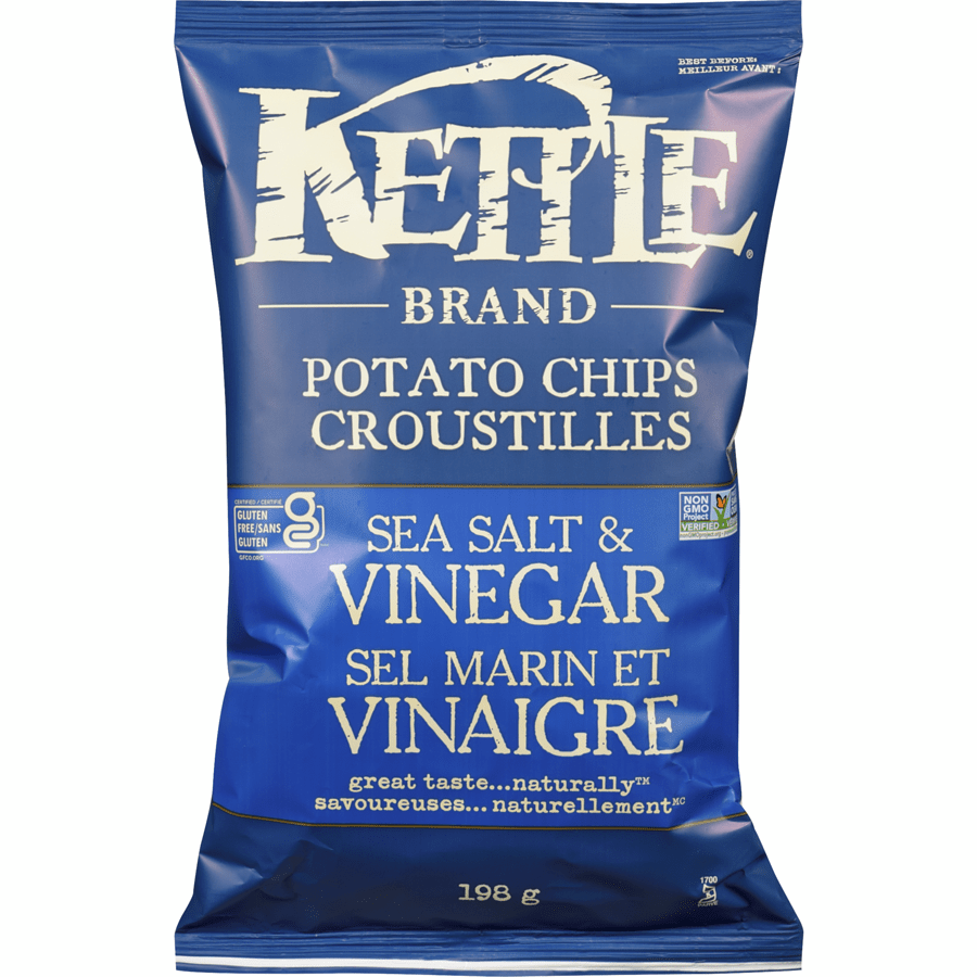 KETTLE Épicerie Croustilles sel et vinaigre 198g