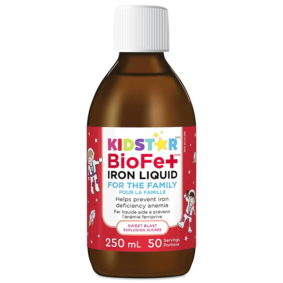KIDSTAR NUTRIENTS Suppléments BioFe+ Fer liquide pour enfants (explosion sucrée)  250ml