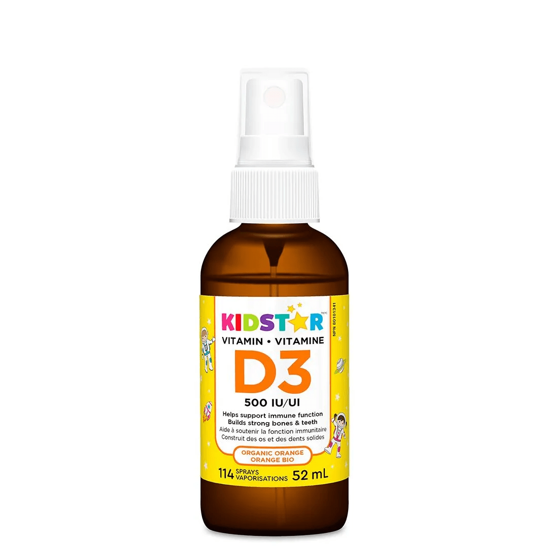 KIDSTAR NUTRIENTS Suppléments Vitamine D3 500 IU vaporisateur (orange bio)  52ml