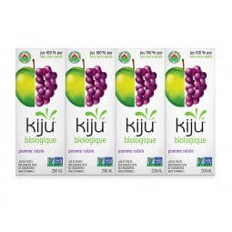 KIJU Épicerie Jus de pommes et raisins bio 4x200ml