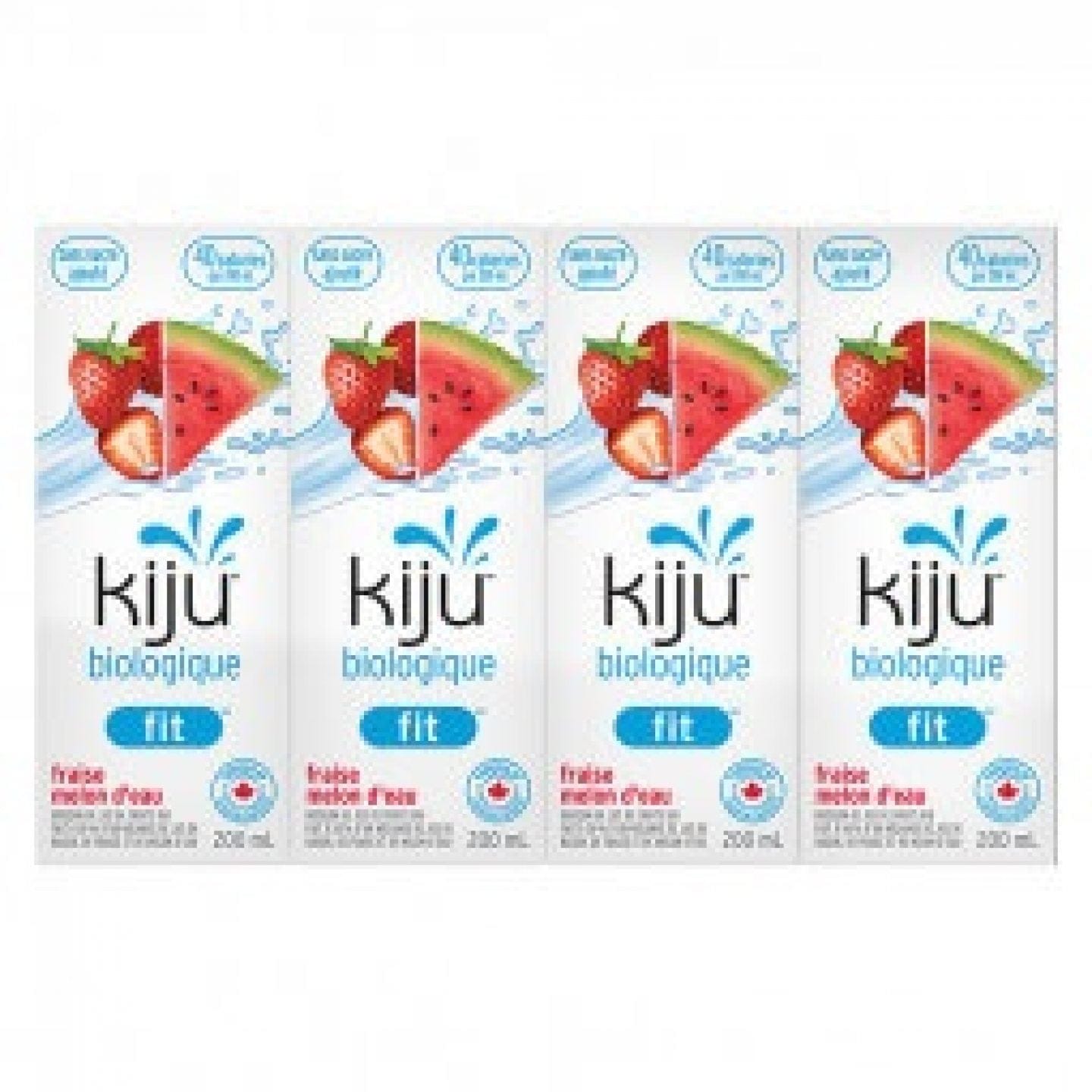 KIJU Épicerie Jus fraises et melon d'eau bio  4x 200ml