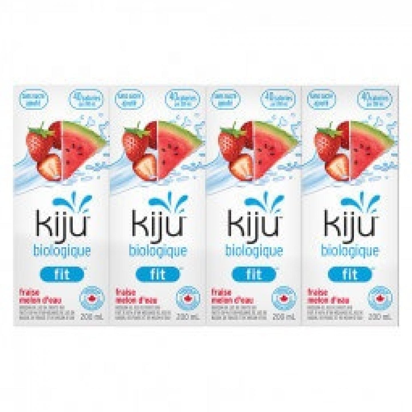 KIJU Épicerie Jus fraises et melon d'eau bio  4x 200ml