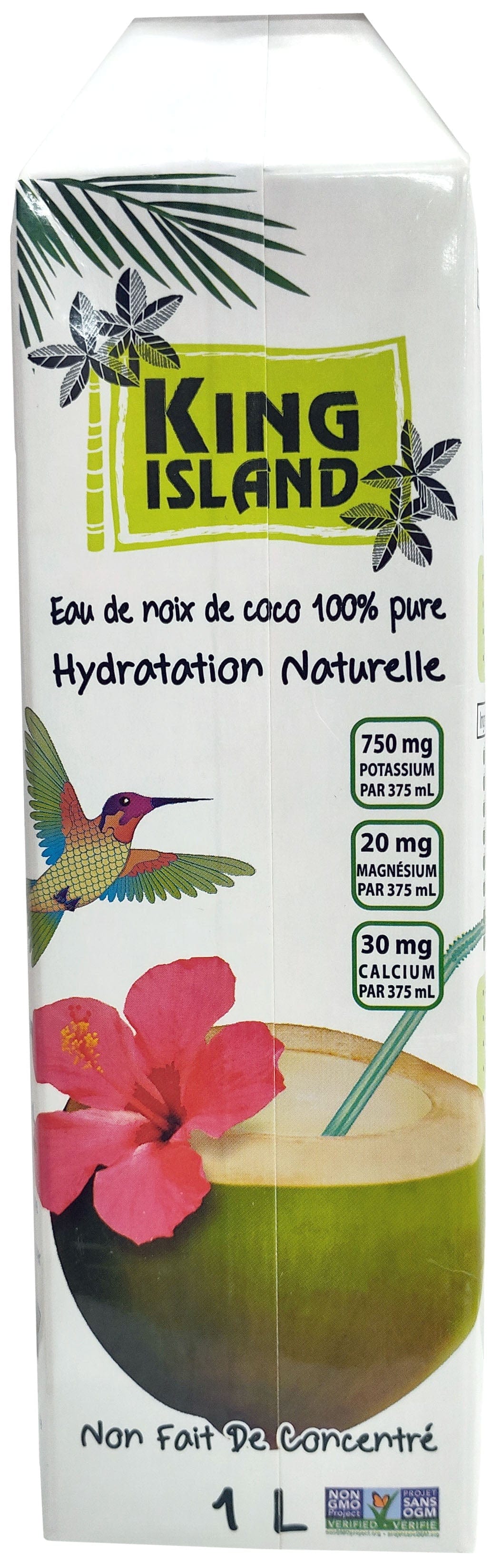 KING ISLAND Épicerie Eau de noix de coco 100% pure 1L