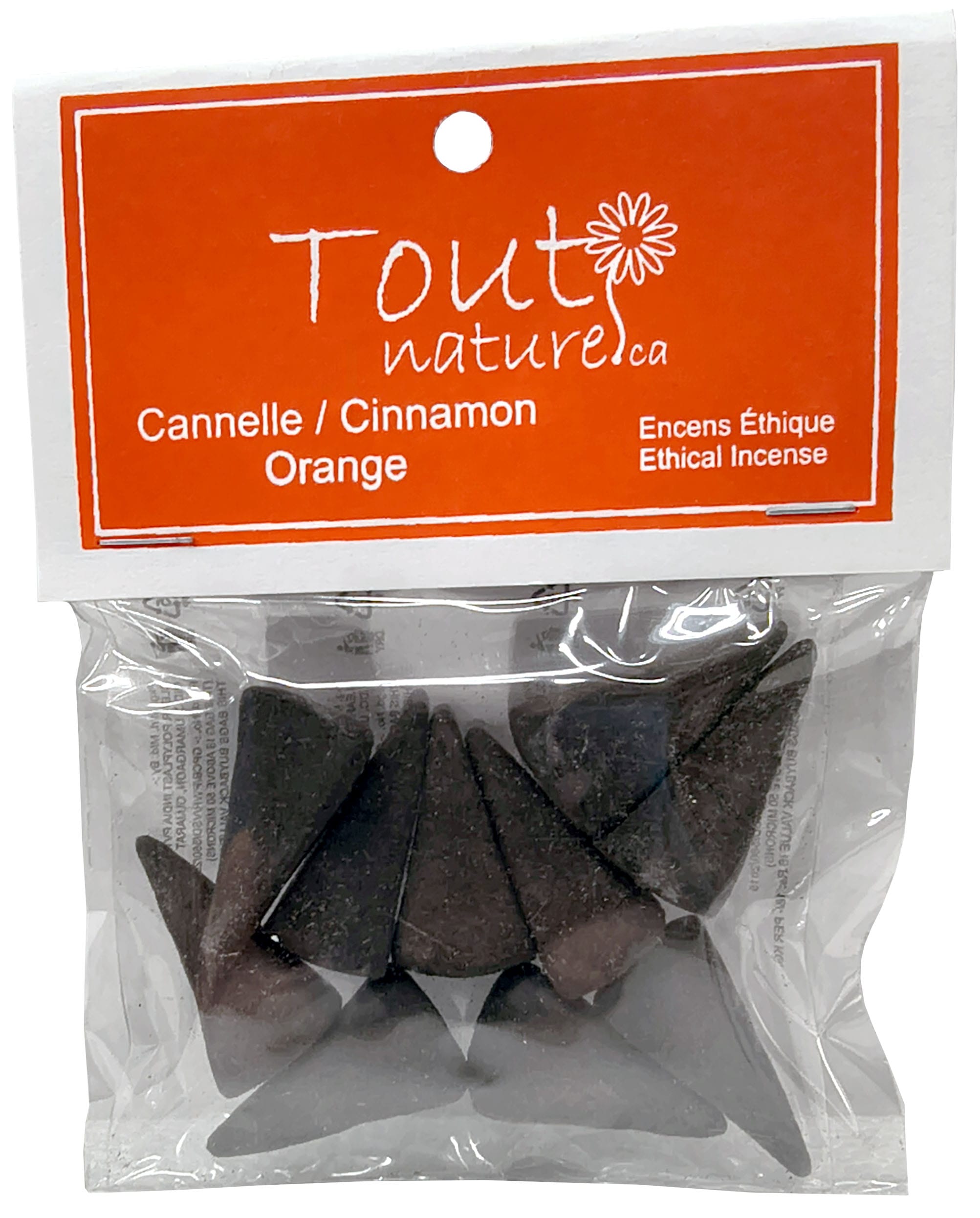 KOLAM Soins & beauté Encens tout naturel cônes - Cannelle/orange  10un