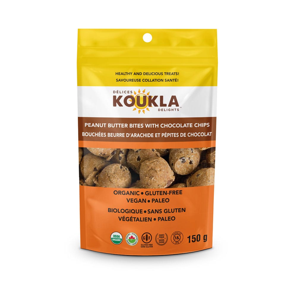 KOUKLA Épicerie Bouchées arachide et pépites chocolat bio 150g