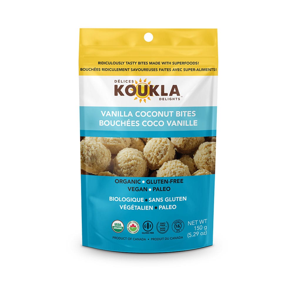 KOUKLA Épicerie Bouchées coco et vanille bio 150g
