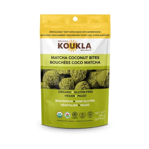 KOUKLA Épicerie Bouchées matcha et coco bio 150g