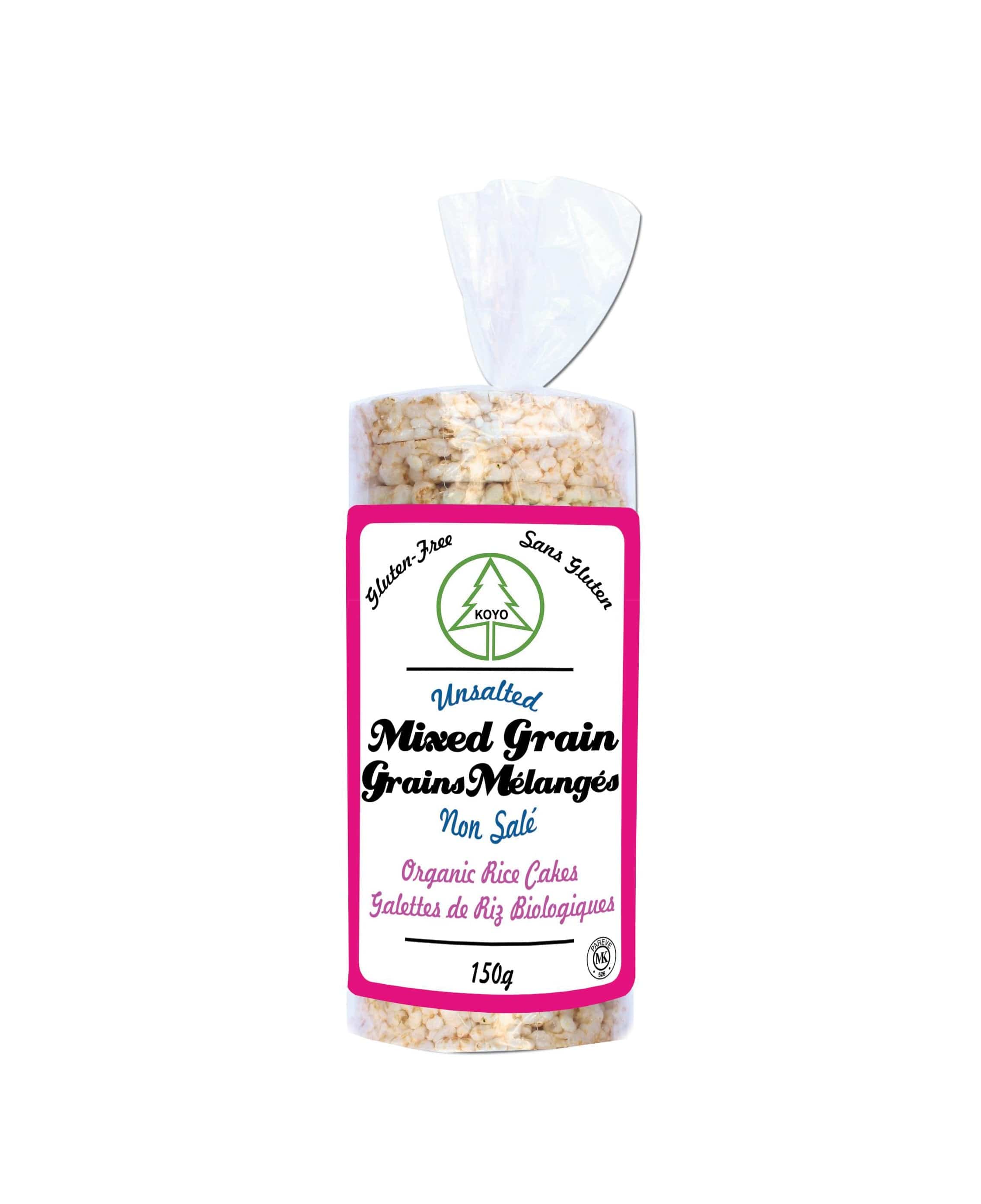 KOYO Épicerie Galettes de riz biologiques aux grains mélangés non-salées 150g