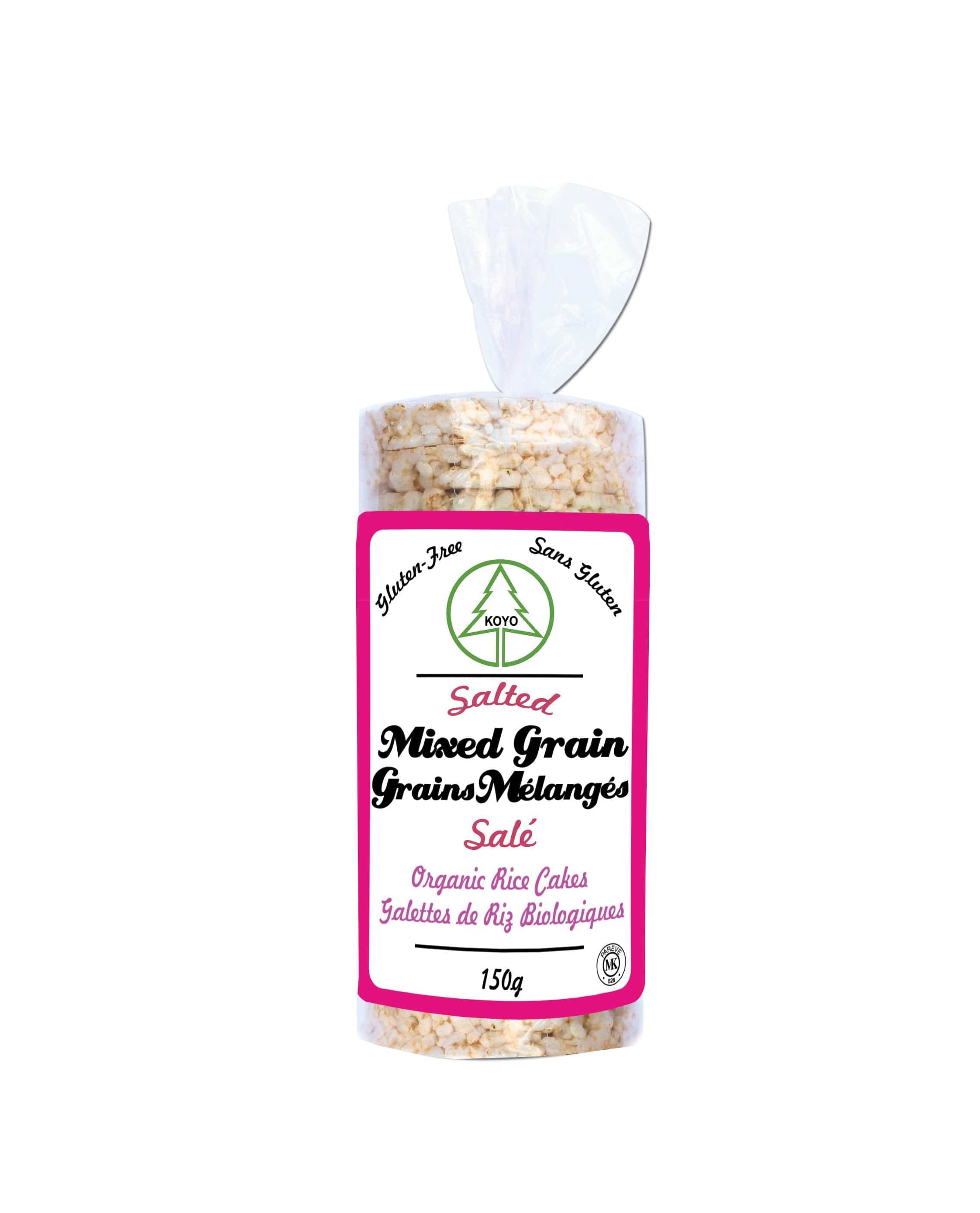 KOYO Épicerie Galettes de riz biologiques aux grains mélangés salées 150g