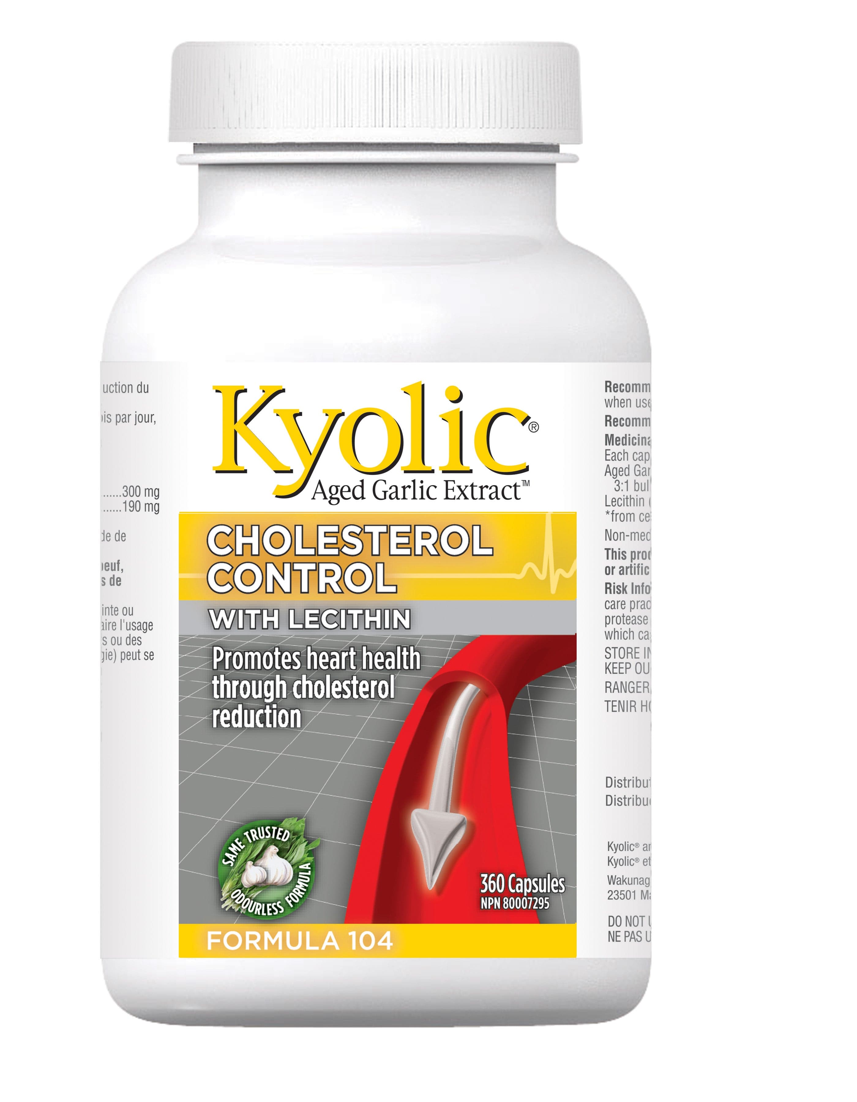 KYOLIC Suppléments Ail Kyolic #104 (maîtrise cholestérol) 360caps