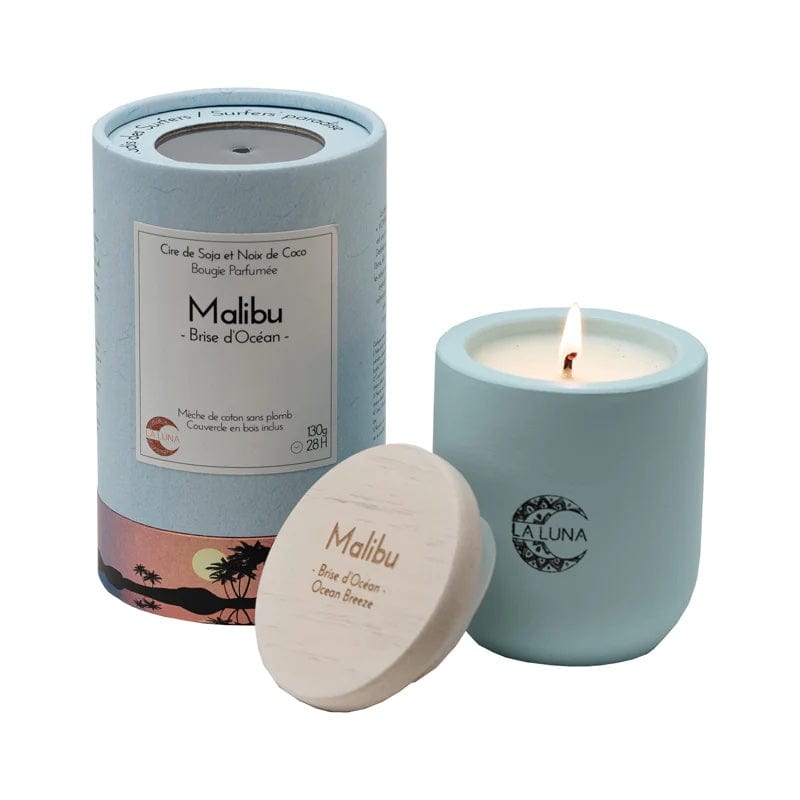 LA LUNA Santé & beauté Bougie Malibu brise d'océan 130g