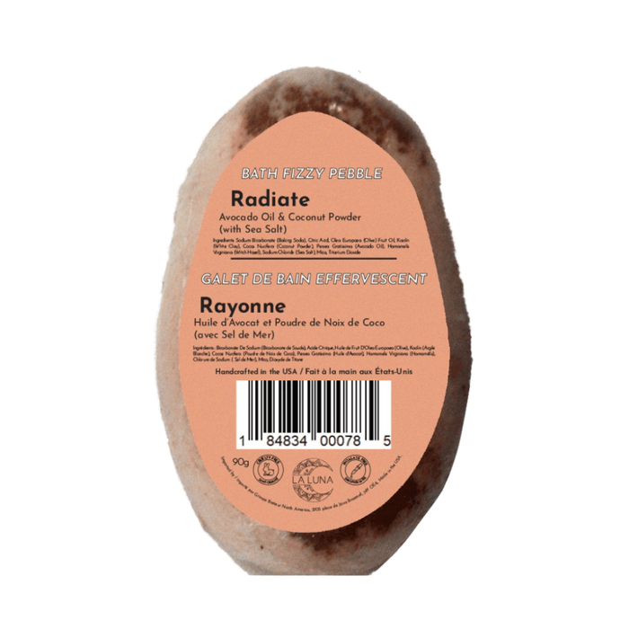 LA LUNA Santé & beauté Galets de bain effervescent rayonne huile avocat et noix de coco 90g