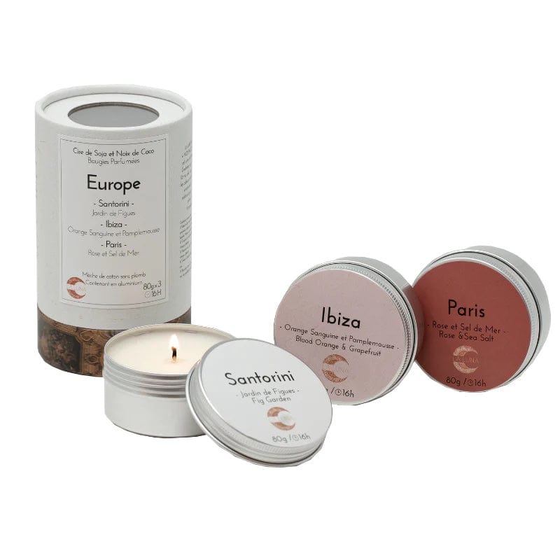 LA LUNA Santé & beauté Kit découverte bougies Europe 3x80g