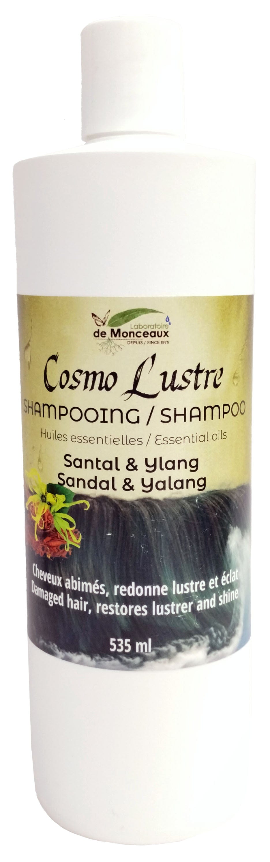 LABORATOIRE DEMONCEAUX Soins & beauté Shampoing santal / ylang (cheveux abîmés, cassants ou teints) 535ml