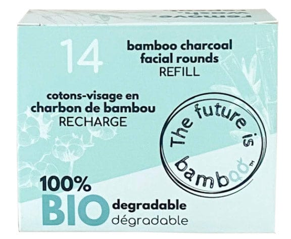 LE FUTUR EST BAMBOU Soins & Beauté Cotons-visage en charbon bambou lavable (recharge) 14un