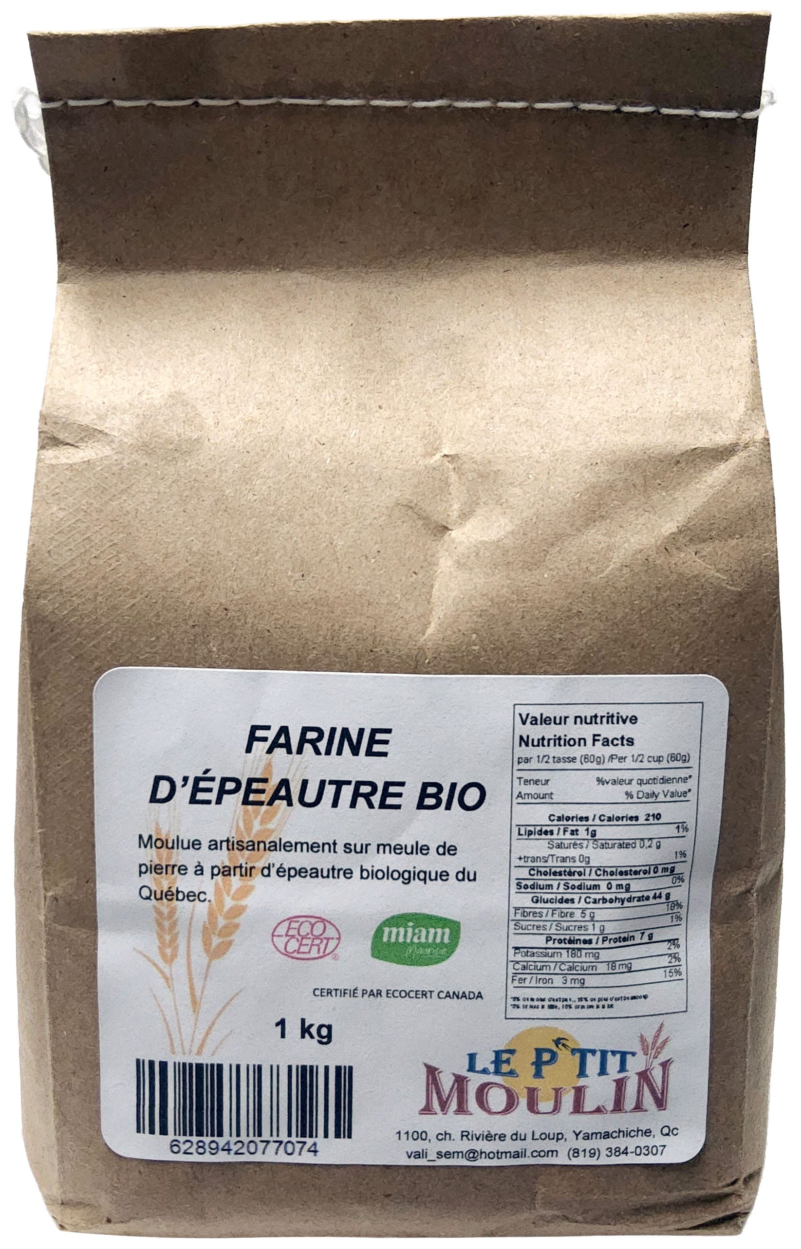 LE P'TIT MOULIN Épicerie Farine d'épeautre bio 1kg
